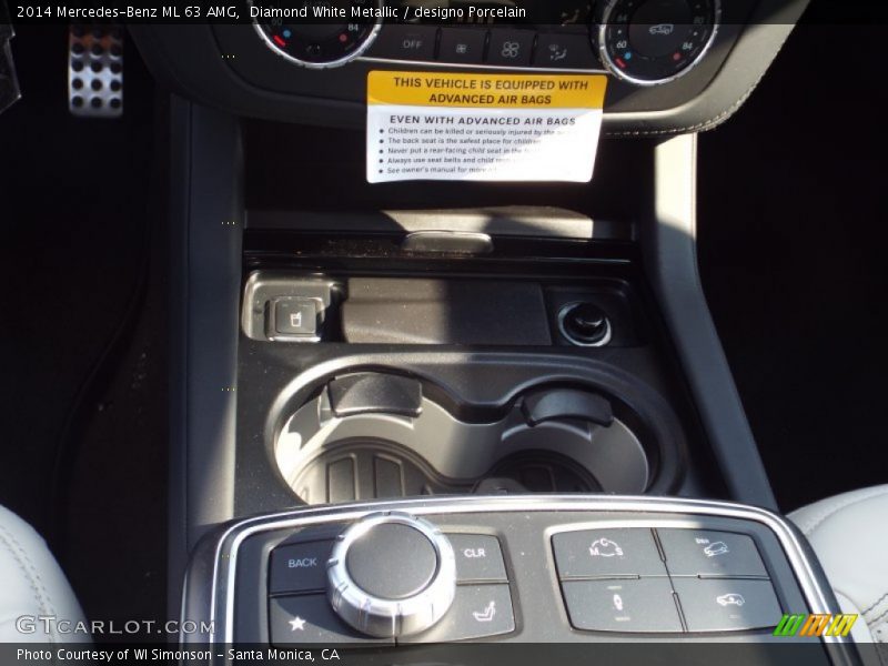Diamond White Metallic / designo Porcelain 2014 Mercedes-Benz ML 63 AMG