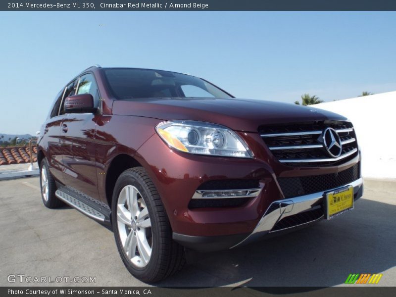 Cinnabar Red Metallic / Almond Beige 2014 Mercedes-Benz ML 350