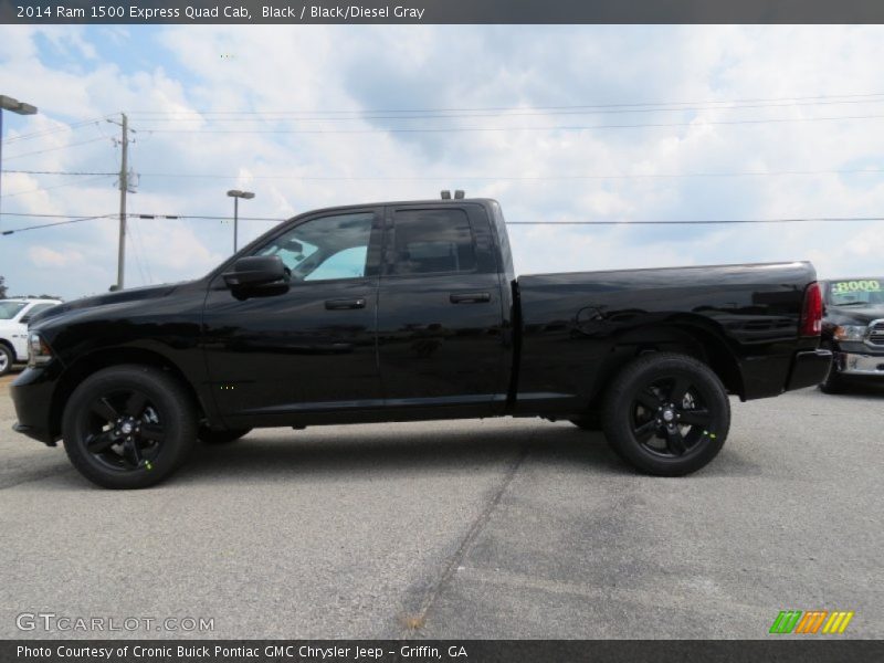 Black / Black/Diesel Gray 2014 Ram 1500 Express Quad Cab