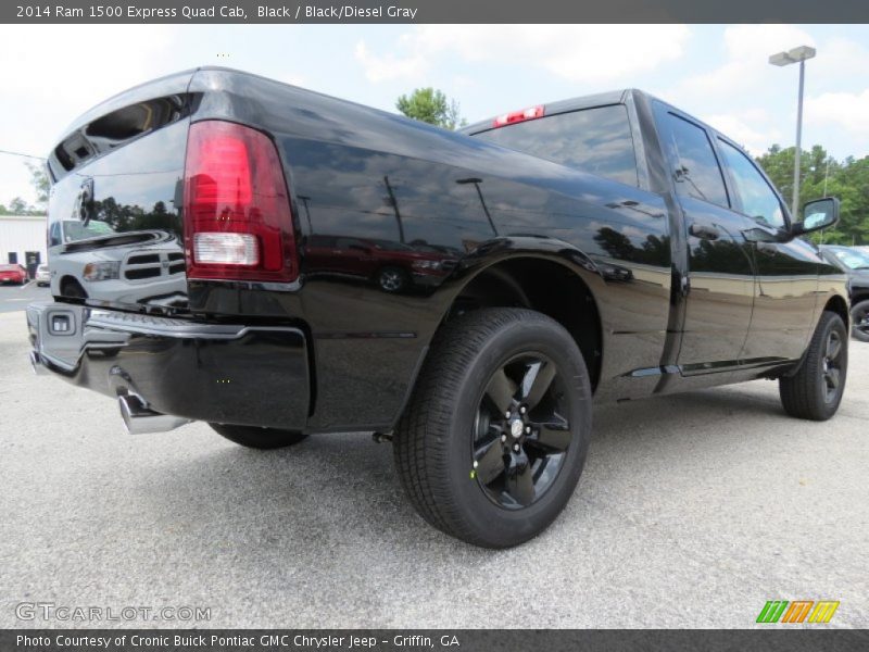 Black / Black/Diesel Gray 2014 Ram 1500 Express Quad Cab