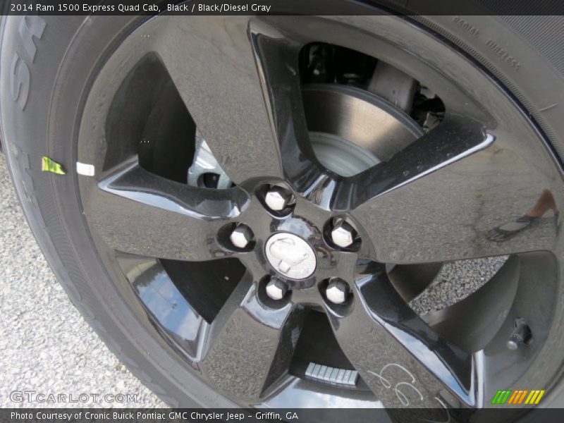 Black / Black/Diesel Gray 2014 Ram 1500 Express Quad Cab