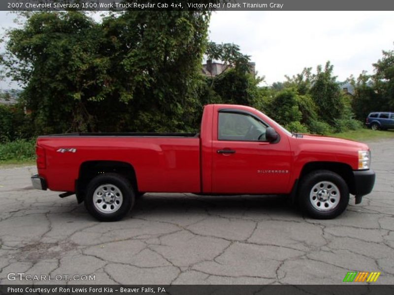 Victory Red / Dark Titanium Gray 2007 Chevrolet Silverado 1500 Work Truck Regular Cab 4x4
