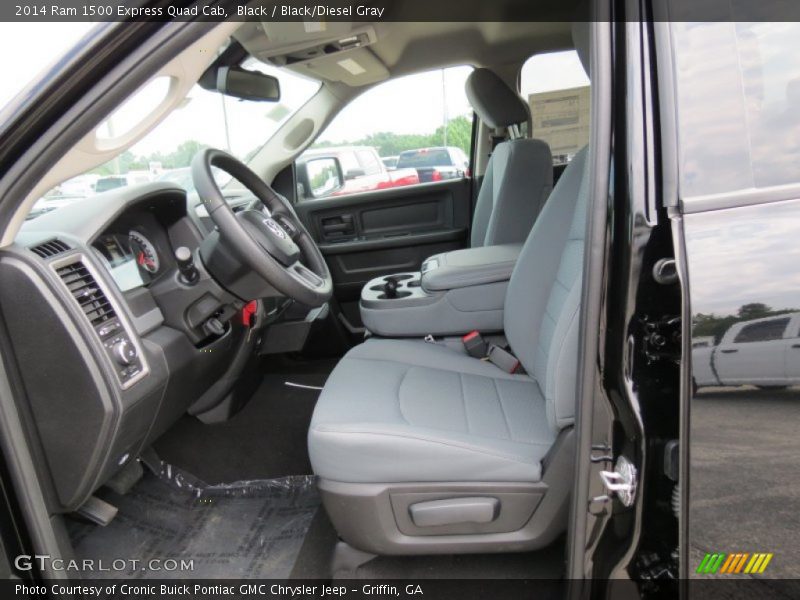 Black / Black/Diesel Gray 2014 Ram 1500 Express Quad Cab