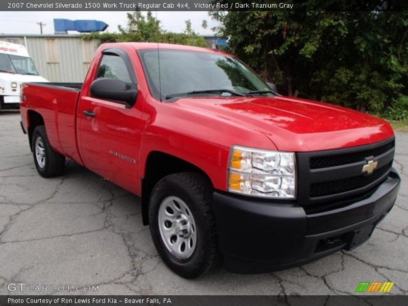 Victory Red / Dark Titanium Gray 2007 Chevrolet Silverado 1500 Work Truck Regular Cab 4x4