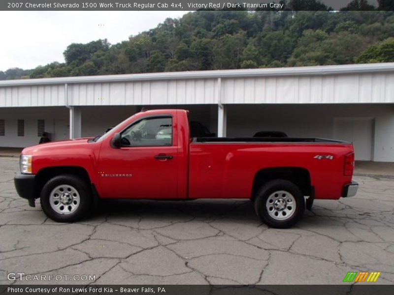Victory Red / Dark Titanium Gray 2007 Chevrolet Silverado 1500 Work Truck Regular Cab 4x4