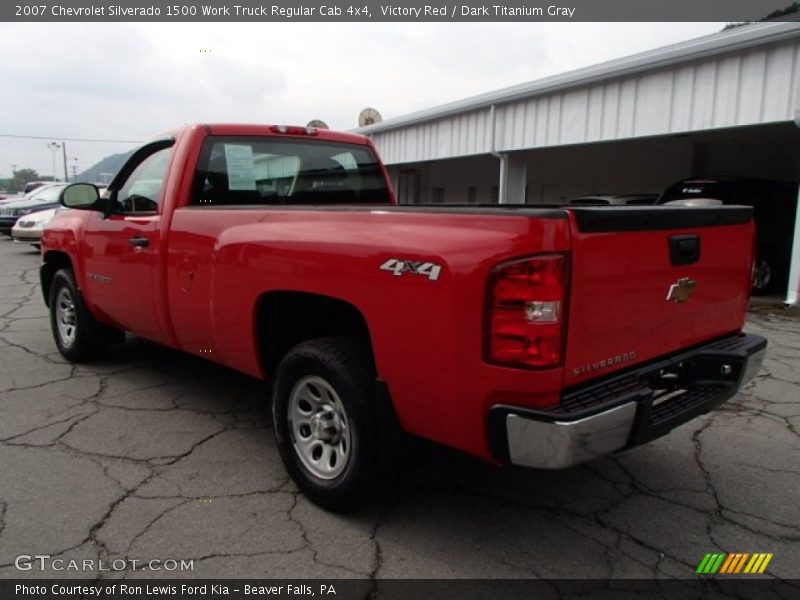 Victory Red / Dark Titanium Gray 2007 Chevrolet Silverado 1500 Work Truck Regular Cab 4x4