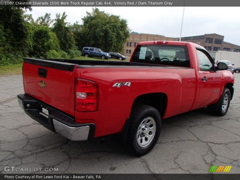 Victory Red / Dark Titanium Gray 2007 Chevrolet Silverado 1500 Work Truck Regular Cab 4x4