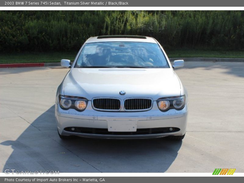 Titanium Silver Metallic / Black/Black 2003 BMW 7 Series 745i Sedan