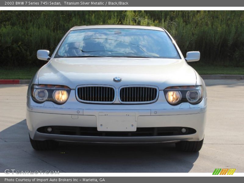 Titanium Silver Metallic / Black/Black 2003 BMW 7 Series 745i Sedan