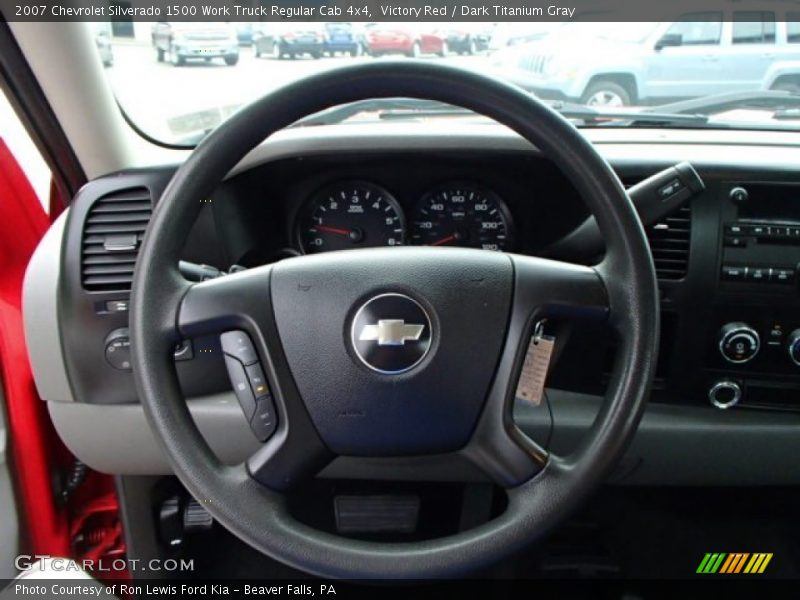Victory Red / Dark Titanium Gray 2007 Chevrolet Silverado 1500 Work Truck Regular Cab 4x4