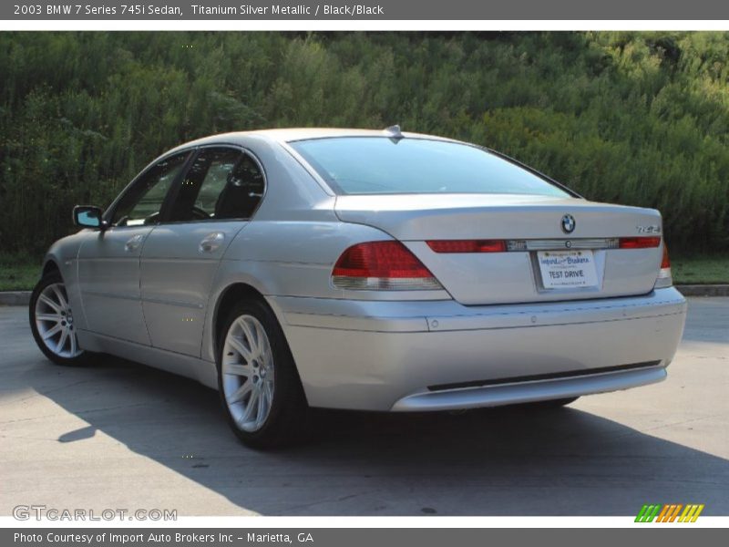 Titanium Silver Metallic / Black/Black 2003 BMW 7 Series 745i Sedan