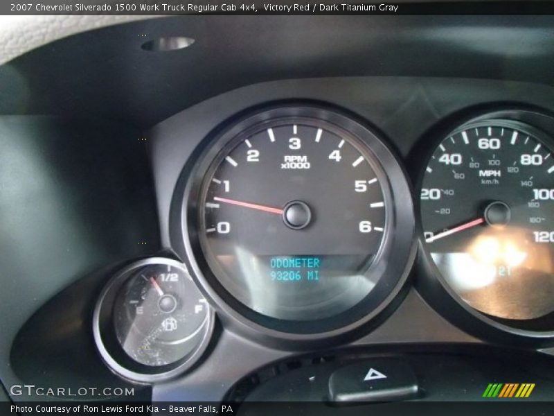 Victory Red / Dark Titanium Gray 2007 Chevrolet Silverado 1500 Work Truck Regular Cab 4x4