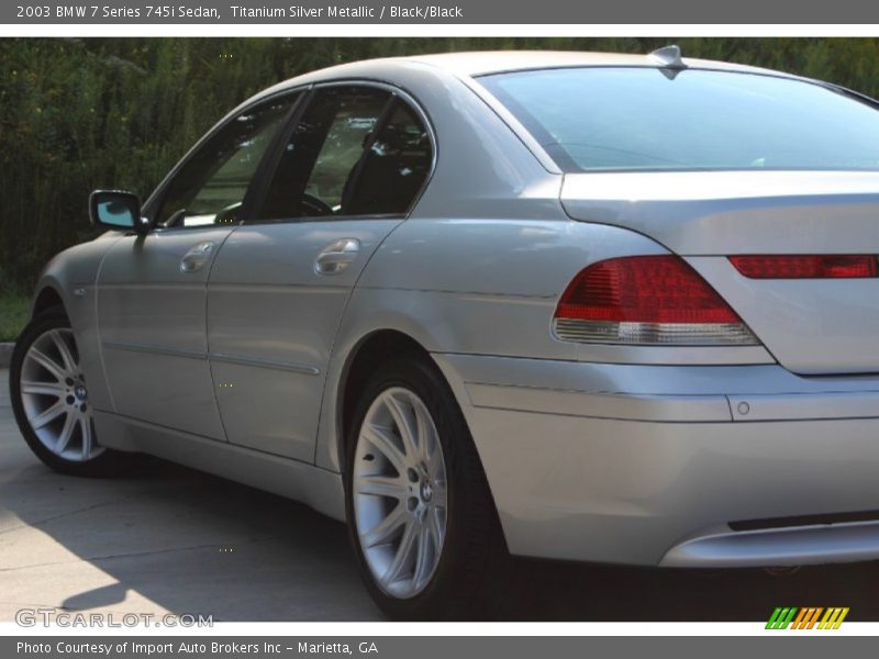 Titanium Silver Metallic / Black/Black 2003 BMW 7 Series 745i Sedan