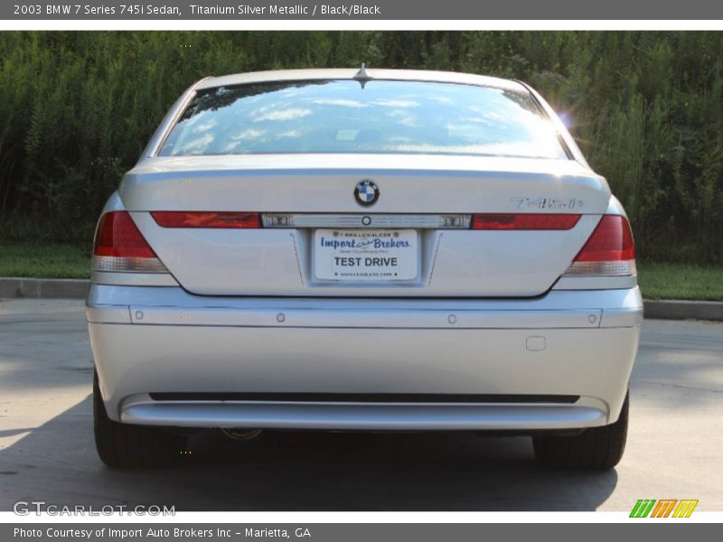 Titanium Silver Metallic / Black/Black 2003 BMW 7 Series 745i Sedan