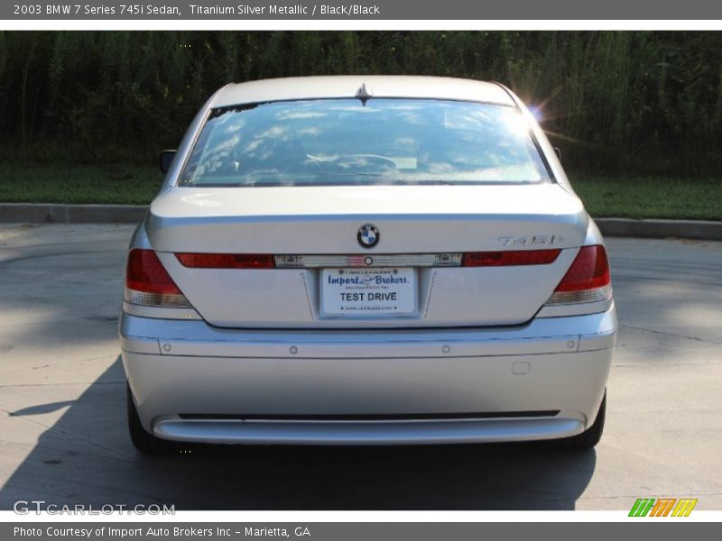 Titanium Silver Metallic / Black/Black 2003 BMW 7 Series 745i Sedan