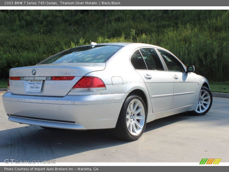 Titanium Silver Metallic / Black/Black 2003 BMW 7 Series 745i Sedan