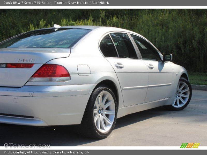 Titanium Silver Metallic / Black/Black 2003 BMW 7 Series 745i Sedan