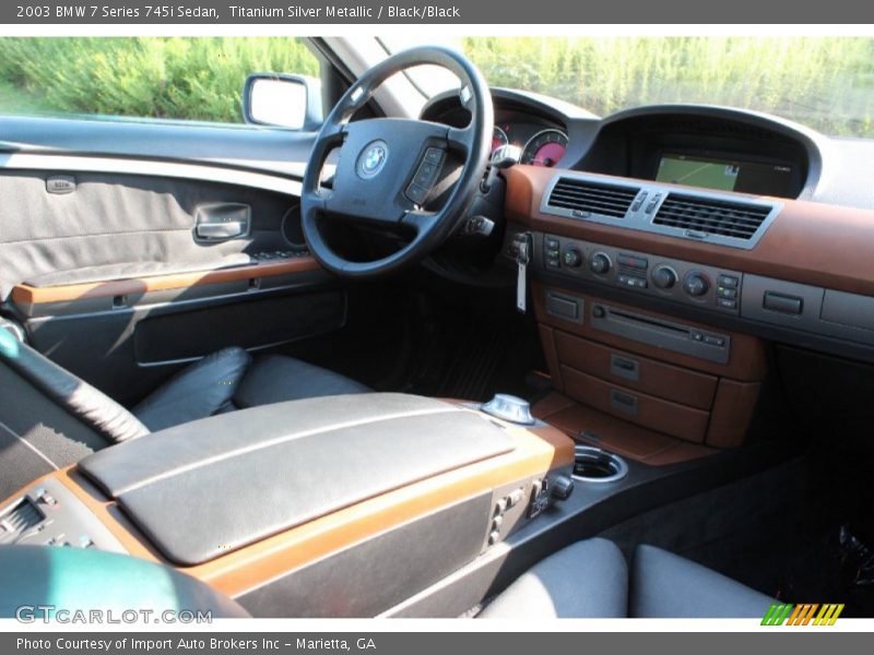Titanium Silver Metallic / Black/Black 2003 BMW 7 Series 745i Sedan
