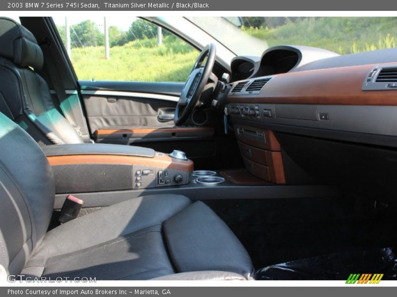 Titanium Silver Metallic / Black/Black 2003 BMW 7 Series 745i Sedan