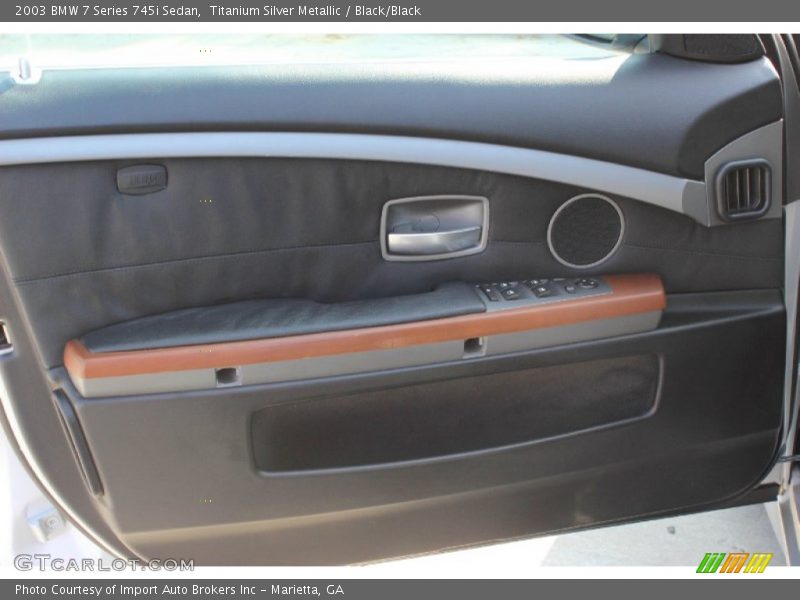 Titanium Silver Metallic / Black/Black 2003 BMW 7 Series 745i Sedan