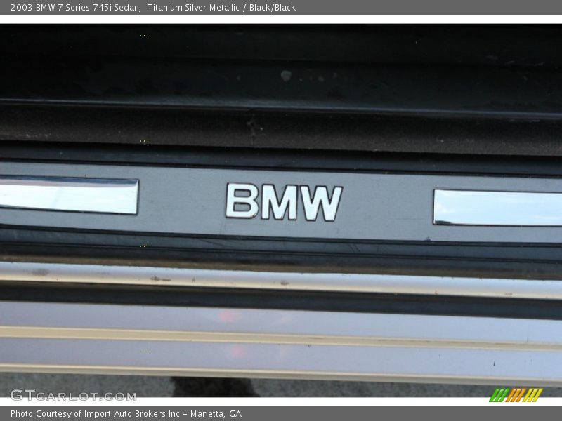 Titanium Silver Metallic / Black/Black 2003 BMW 7 Series 745i Sedan