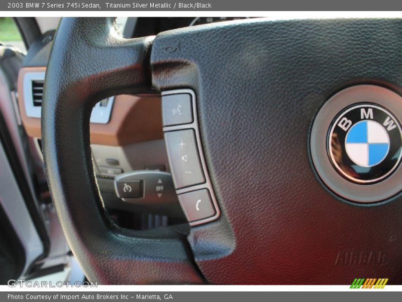 Titanium Silver Metallic / Black/Black 2003 BMW 7 Series 745i Sedan