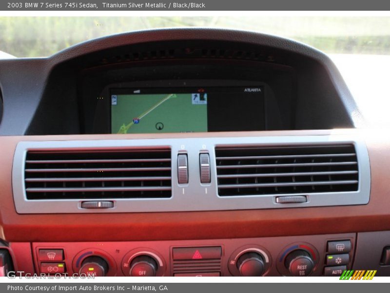 Titanium Silver Metallic / Black/Black 2003 BMW 7 Series 745i Sedan