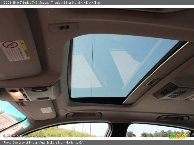 Titanium Silver Metallic / Black/Black 2003 BMW 7 Series 745i Sedan