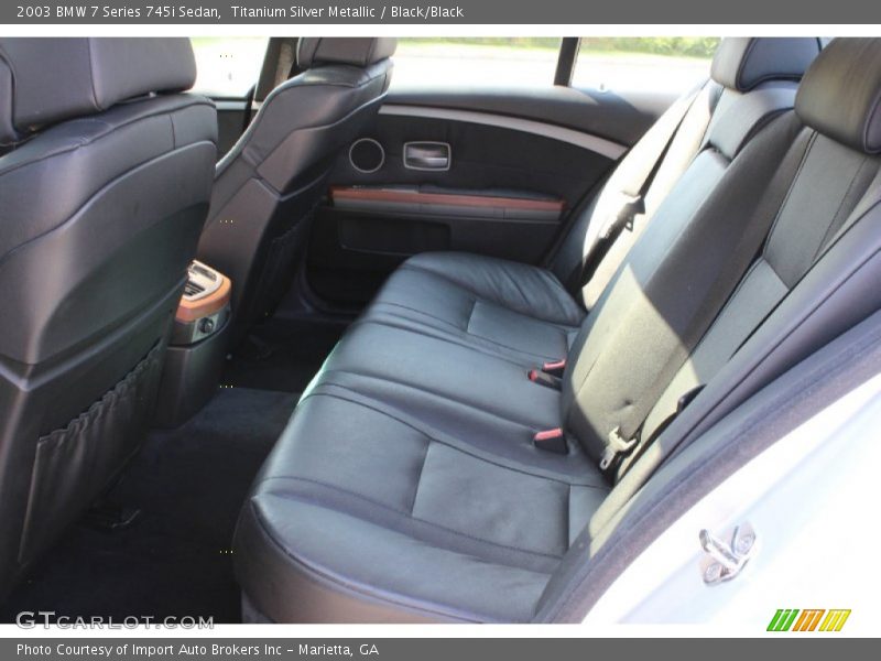 Titanium Silver Metallic / Black/Black 2003 BMW 7 Series 745i Sedan