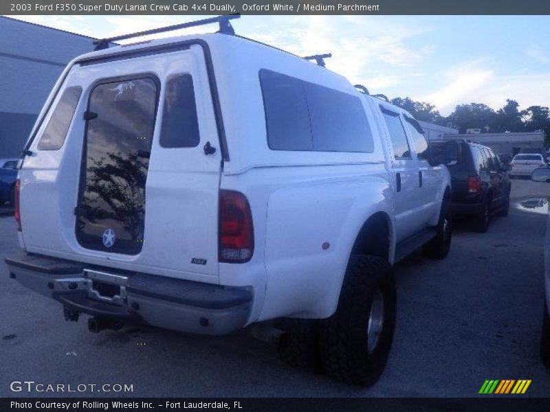 Oxford White / Medium Parchment 2003 Ford F350 Super Duty Lariat Crew Cab 4x4 Dually