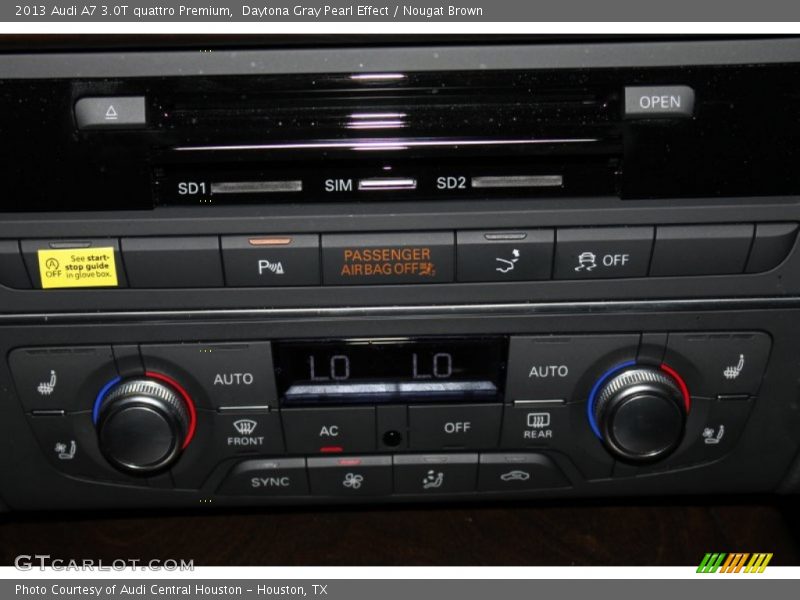 Daytona Gray Pearl Effect / Nougat Brown 2013 Audi A7 3.0T quattro Premium
