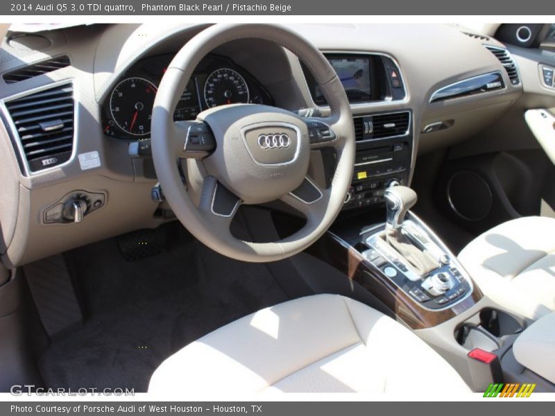 Phantom Black Pearl / Pistachio Beige 2014 Audi Q5 3.0 TDI quattro