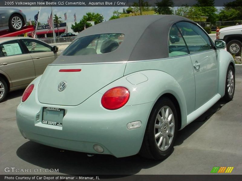 Aquarius Blue / Grey 2005 Volkswagen New Beetle GLS Convertible