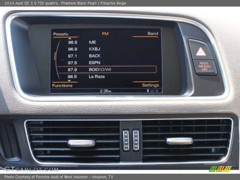 Phantom Black Pearl / Pistachio Beige 2014 Audi Q5 3.0 TDI quattro