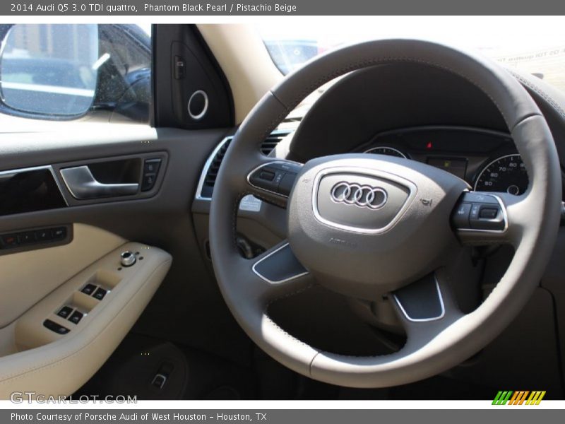 Phantom Black Pearl / Pistachio Beige 2014 Audi Q5 3.0 TDI quattro
