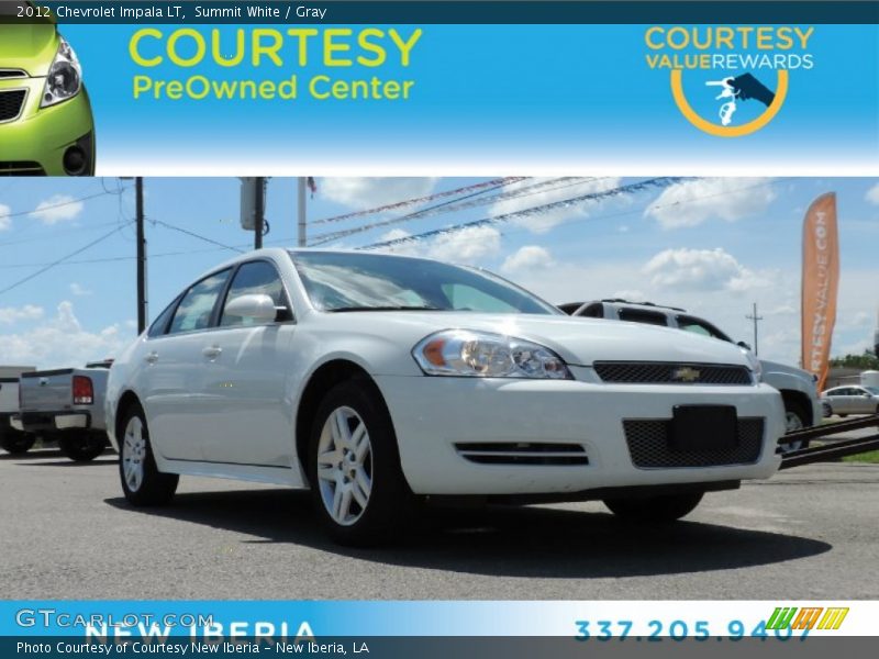 Summit White / Gray 2012 Chevrolet Impala LT