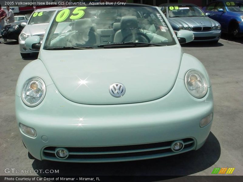 Aquarius Blue / Grey 2005 Volkswagen New Beetle GLS Convertible