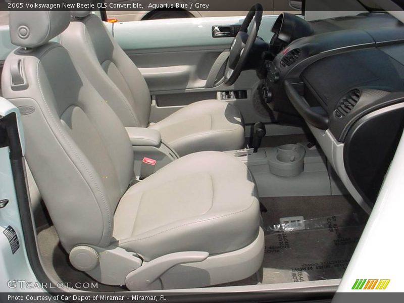 Aquarius Blue / Grey 2005 Volkswagen New Beetle GLS Convertible