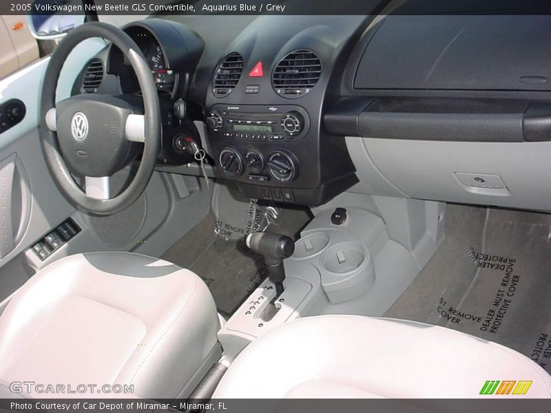 Aquarius Blue / Grey 2005 Volkswagen New Beetle GLS Convertible