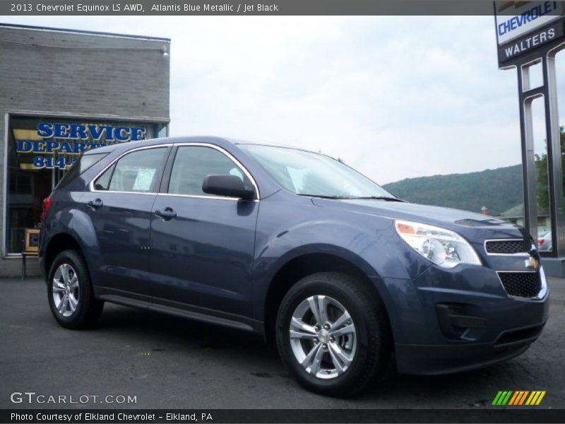 Atlantis Blue Metallic / Jet Black 2013 Chevrolet Equinox LS AWD