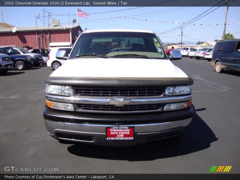Summit White / Tan 2002 Chevrolet Silverado 1500 LS Extended Cab