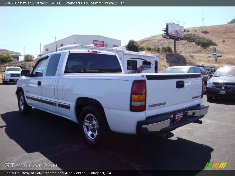 Summit White / Tan 2002 Chevrolet Silverado 1500 LS Extended Cab