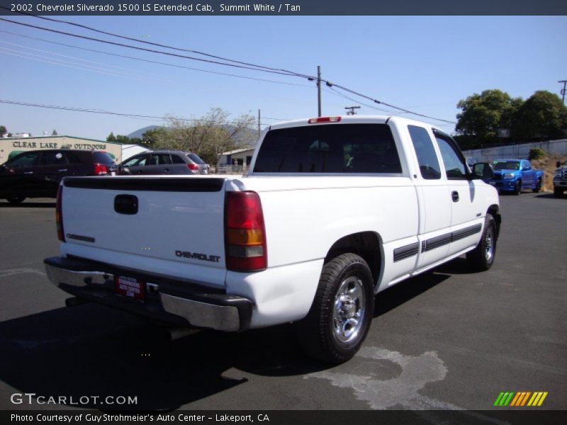 Summit White / Tan 2002 Chevrolet Silverado 1500 LS Extended Cab