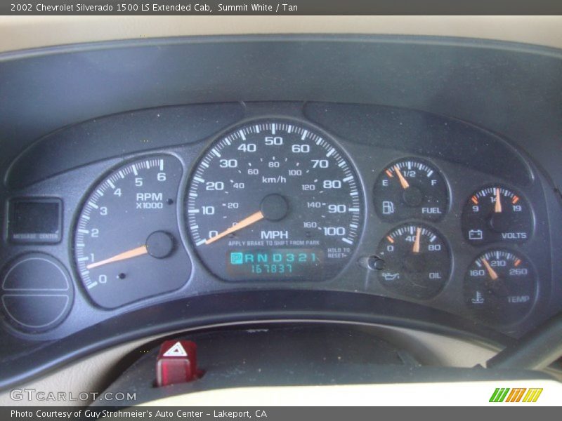 Summit White / Tan 2002 Chevrolet Silverado 1500 LS Extended Cab