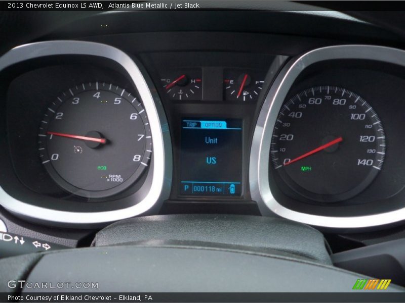 Atlantis Blue Metallic / Jet Black 2013 Chevrolet Equinox LS AWD