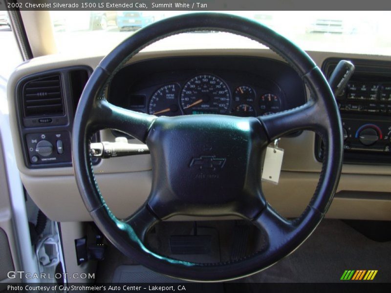 Summit White / Tan 2002 Chevrolet Silverado 1500 LS Extended Cab