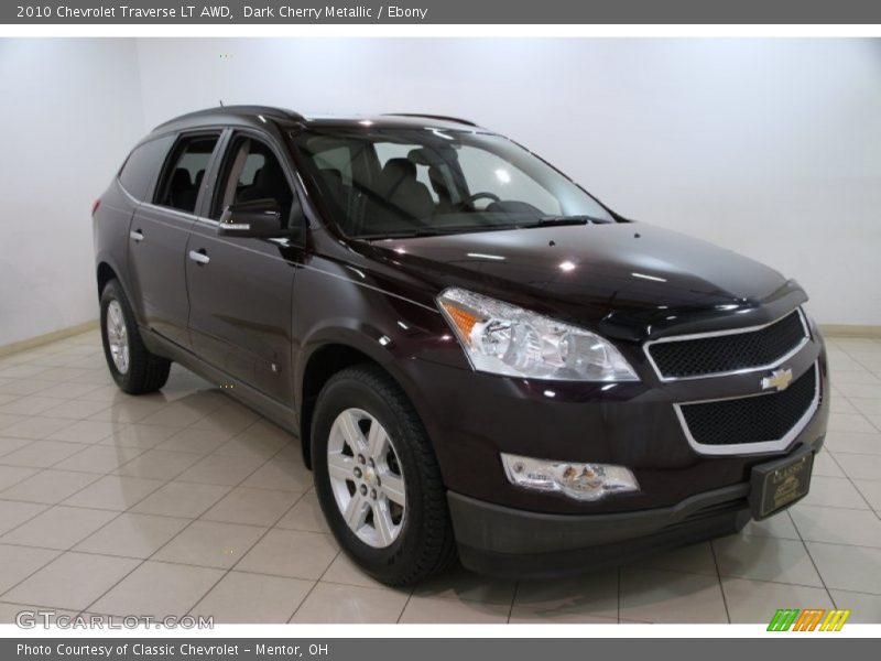 Dark Cherry Metallic / Ebony 2010 Chevrolet Traverse LT AWD