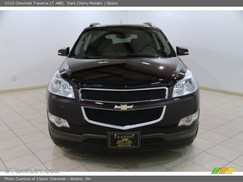 Dark Cherry Metallic / Ebony 2010 Chevrolet Traverse LT AWD