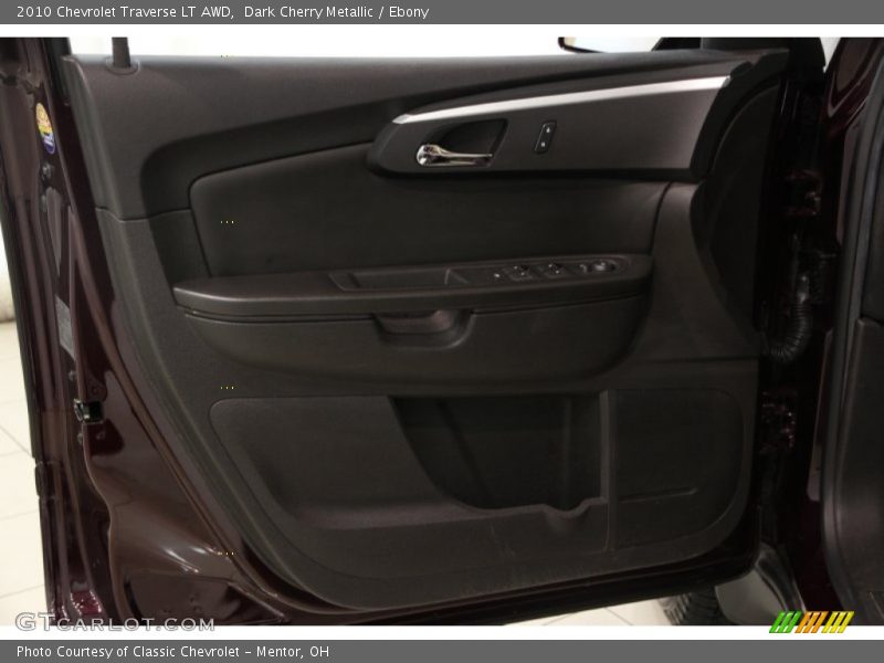 Dark Cherry Metallic / Ebony 2010 Chevrolet Traverse LT AWD
