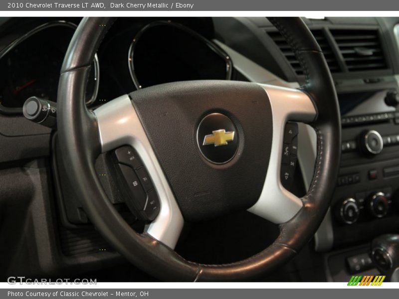 Dark Cherry Metallic / Ebony 2010 Chevrolet Traverse LT AWD